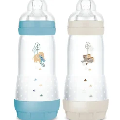 2 biberons Easy Start anti-colique 320ml Océan+Sable Tétine débit 3|MAM Hot