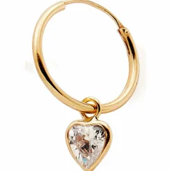 1/2 créole Cœur Oxyde 12 mm (or jaune 750°)|Baby bijoux Best