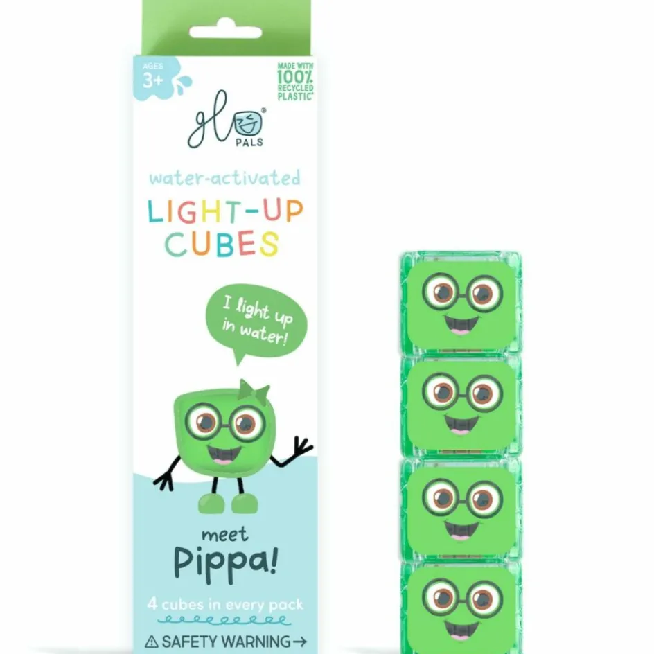4 cubes lumineux Pippa vert|Glo Pals Best