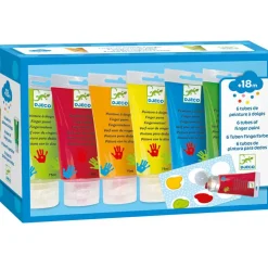 6 tubes de peinture à doigt|Djeco Clearance