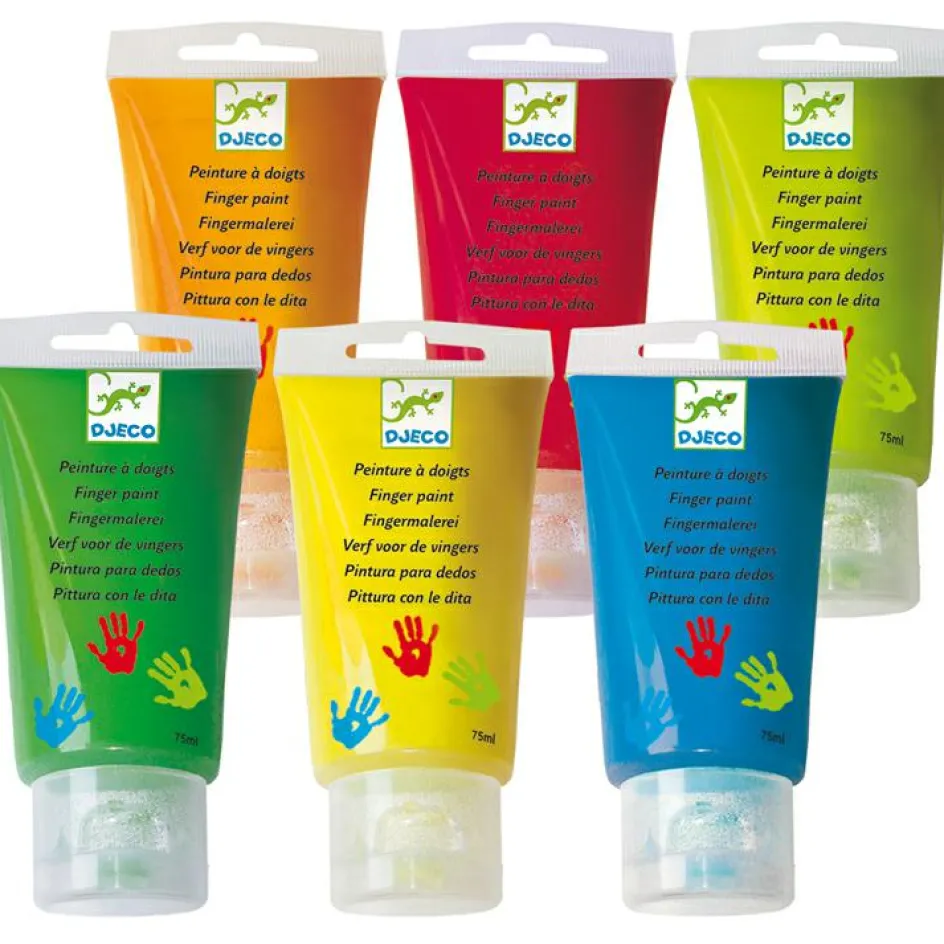 6 tubes de peinture à doigt|Djeco Clearance