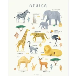Affiche Animaux d'Afrique (30 x 40 cm)|Lilipinso