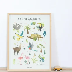 Clearance Lilipinso Affiche Animaux d'Amérique du Sud (30 x 40 cm)