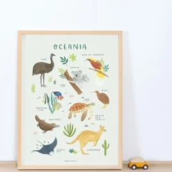 Affiche Animaux d'Océanie (30 x 40 cm)|Lilipinso Sale