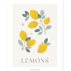 Lilipinso Affiche citrons Lemons (30 x 40 cm)