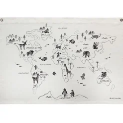 Affiche en tissu Carte du monde|Rose in April Sale