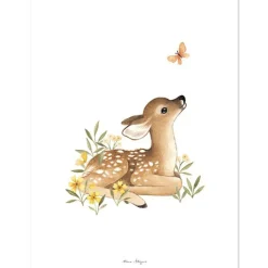 Affiche faon Oh deer (30 x 40 cm)|Lilipinso Outlet