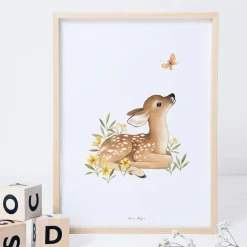 Affiche faon Oh deer (30 x 40 cm)|Lilipinso Outlet