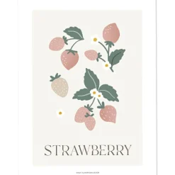 Affiche fraise Strawberry (30 x 40 cm)|Lilipinso Outlet