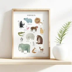 Affiche Les animaux (30x40 cm)|Lilipinso