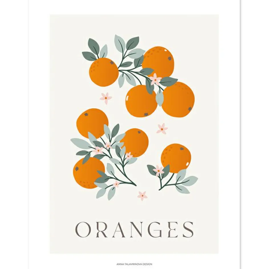 Outlet Lilipinso Affiche Oranges (30 x 40 cm)