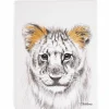 Affiche peinture lion or (30 x 40 cm)|Childhome Discount
