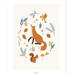 Affiche renard Fox of the Woods (30 x 40 cm)|Lilipinso Clearance