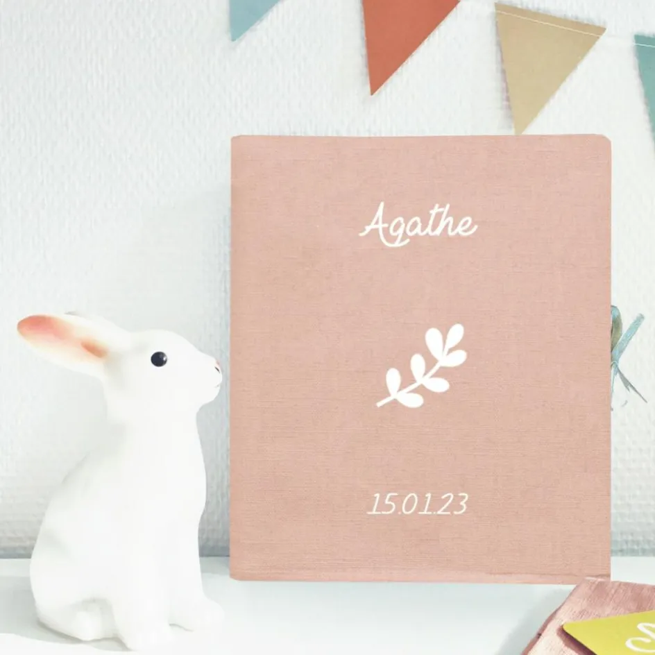 Best Les Griottes Album photo bébé Rose poudré (personnalisable)