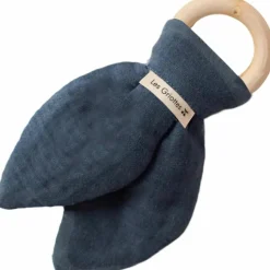 Anneau de dentition en bois Bleu pétrole|Les Griottes Clearance