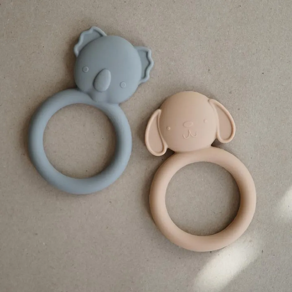 Anneau de dentition en silicone Dog|Mushie Discount