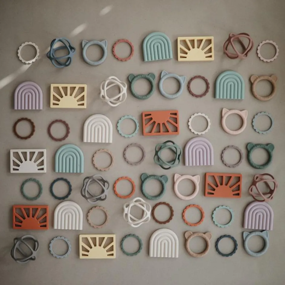 Anneau de dentition en silicone Bear Dried thyme|Mushie