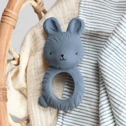 Anneau de dentition Lapin bleu anthracite|A Little Lovely Company Outlet