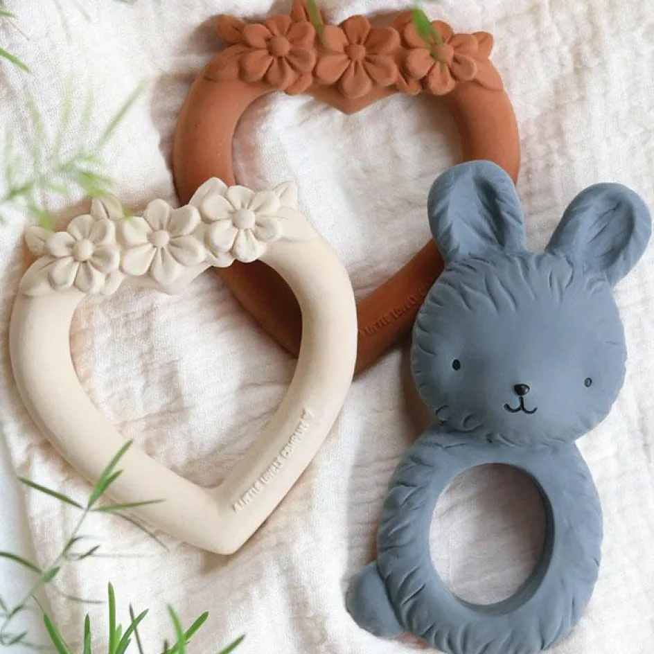 Anneau de dentition Lapin bleu anthracite|A Little Lovely Company Outlet