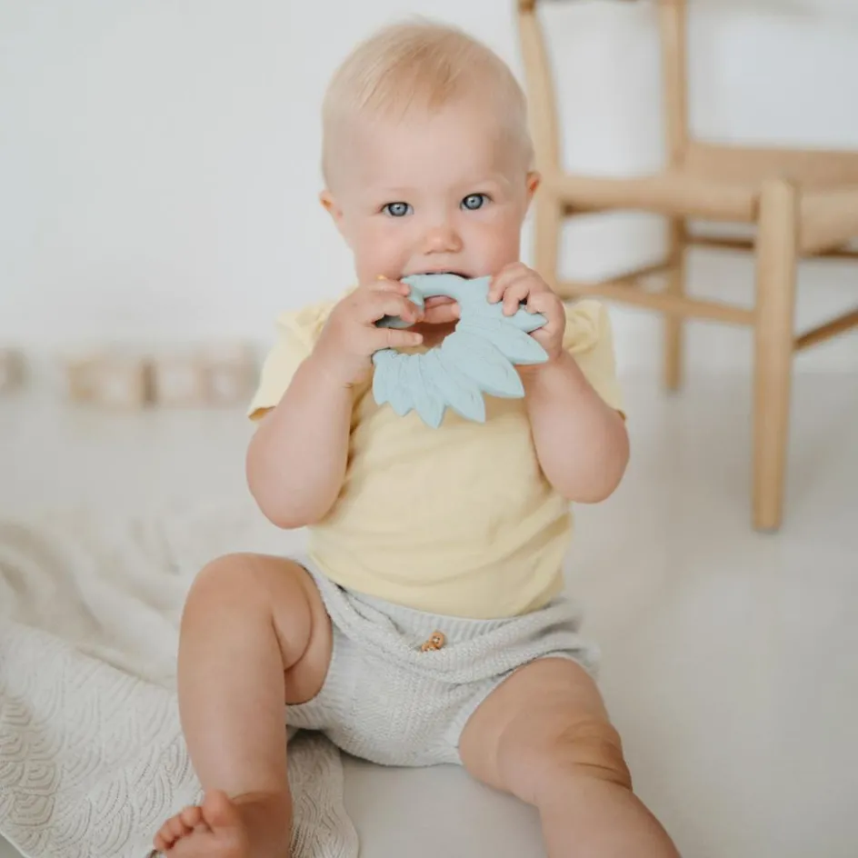 New Natruba Anneau de dentition Paon Bleu clair