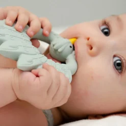 New Natruba Anneau de dentition Paon Bleu clair