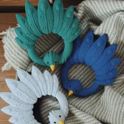 New Natruba Anneau de dentition Paon Bleu clair