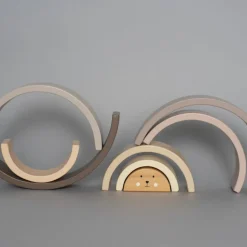 Sale Jabadabado Arc en ciel en bois à empiler