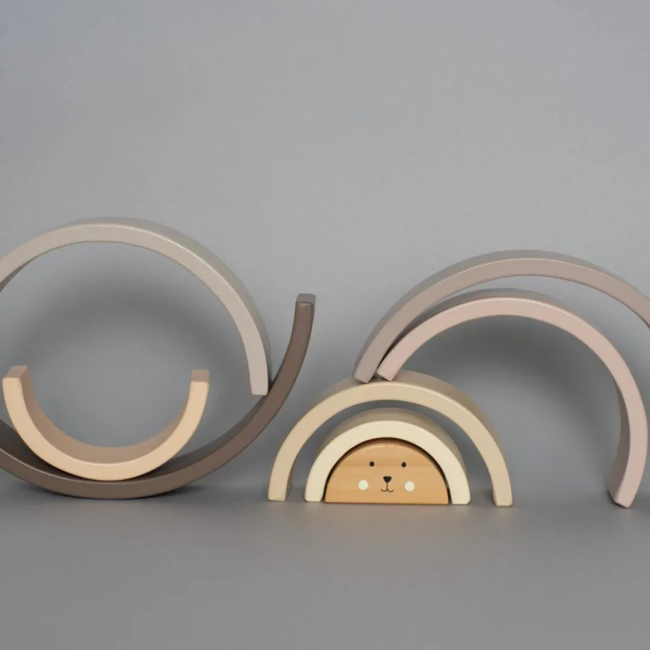 Sale Jabadabado Arc en ciel en bois à empiler