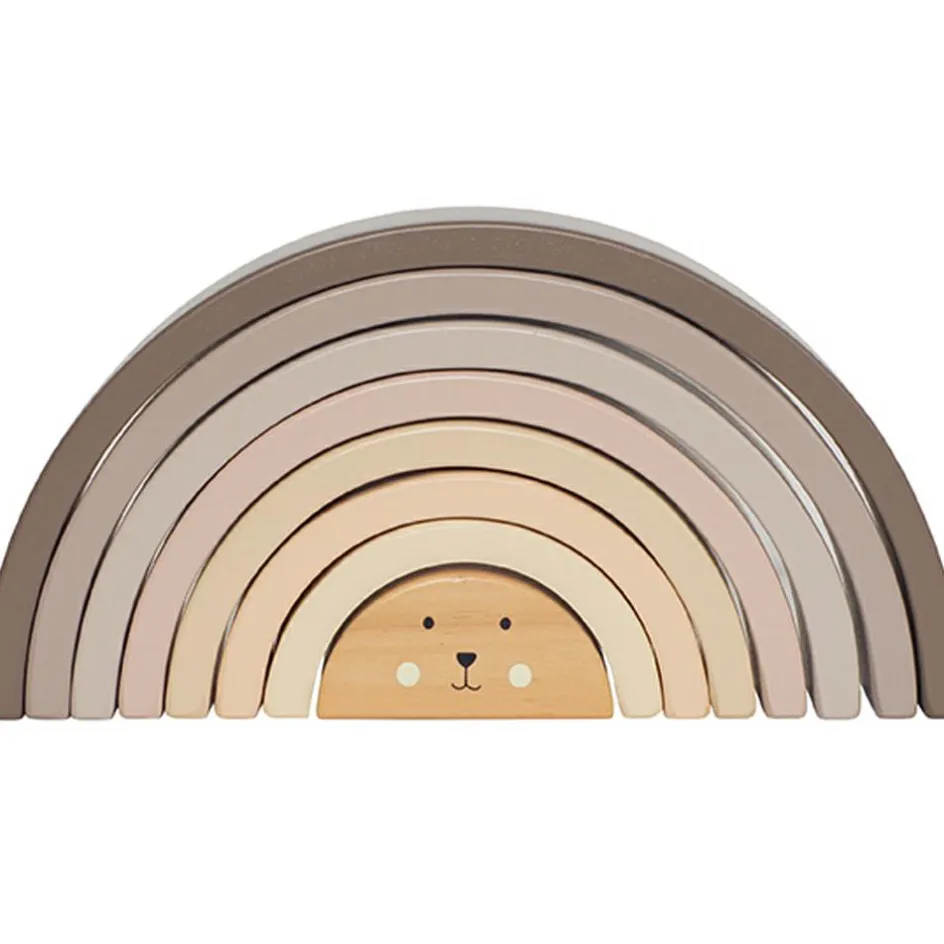 Sale Jabadabado Arc en ciel en bois à empiler