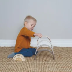 Sale Jabadabado Arc en ciel en bois à empiler