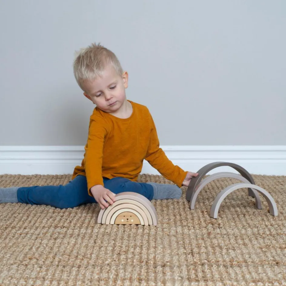 Sale Jabadabado Arc en ciel en bois à empiler