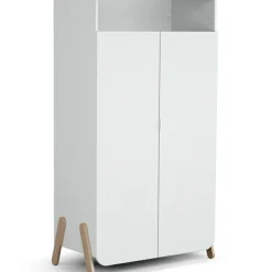 Discount AT4 Armoire 2 portes + 1 niche en bois de hêtre Pirate blanc