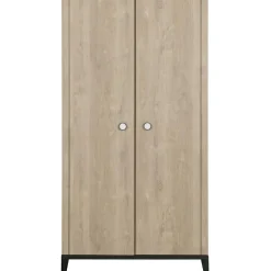 Hot Galipette Armoire 2 portes en chêne blond noir Marcel