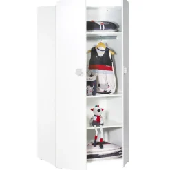 Armoire 2 portes New Basic Boutons étoile gris|Baby Price Discount