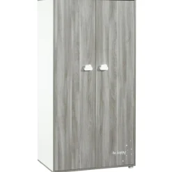 Armoire 2 portes Smile chêne silex|Baby Price Sale