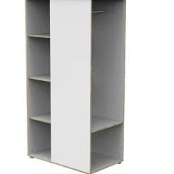 Armoire ouverte First Blanche et bois|Baby Price Clearance