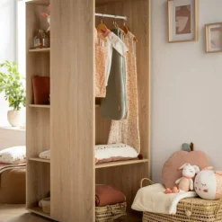 Armoire ouverte Up chêne doré|Baby Price Online