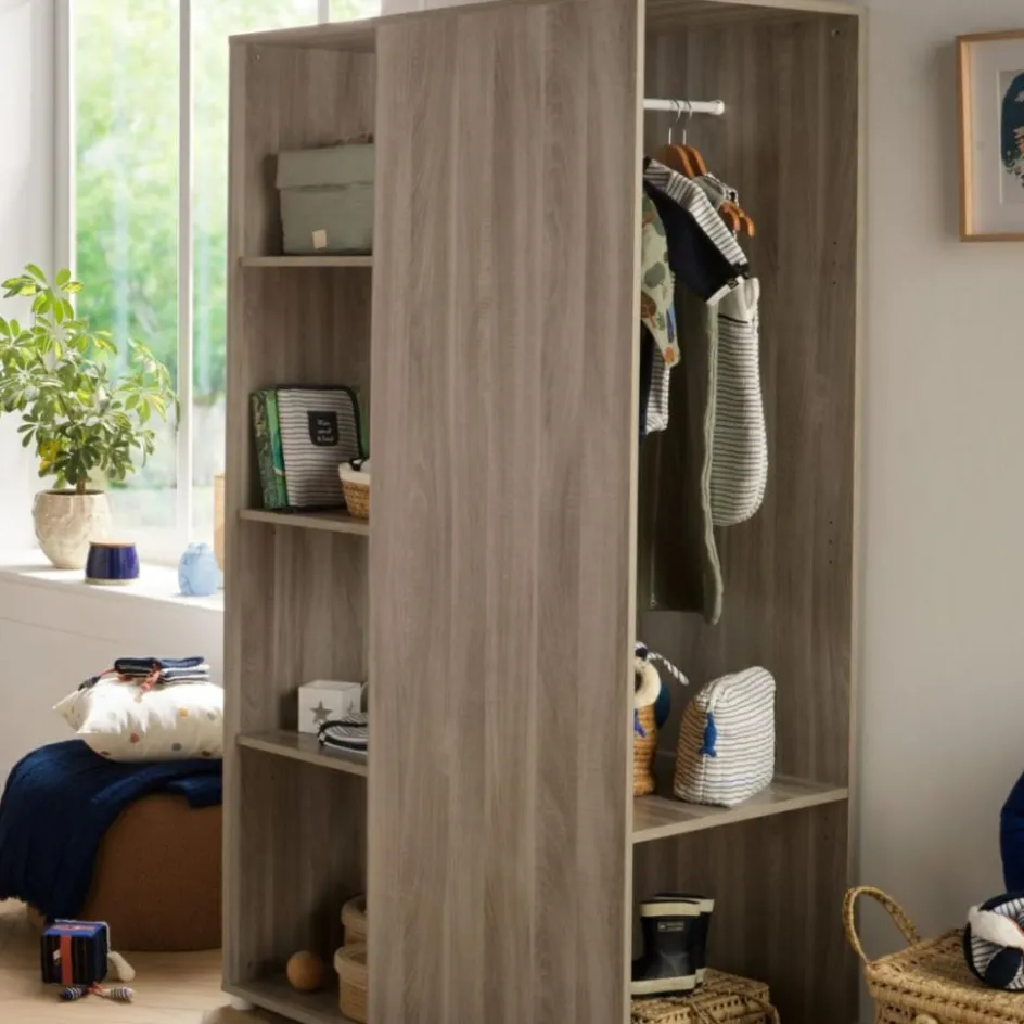 Armoire ouverte Up chêne silex|Baby Price Best