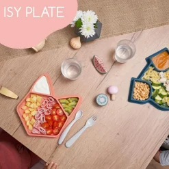 Assiette à compartiments antidérapante Isy renard|Babymoov New