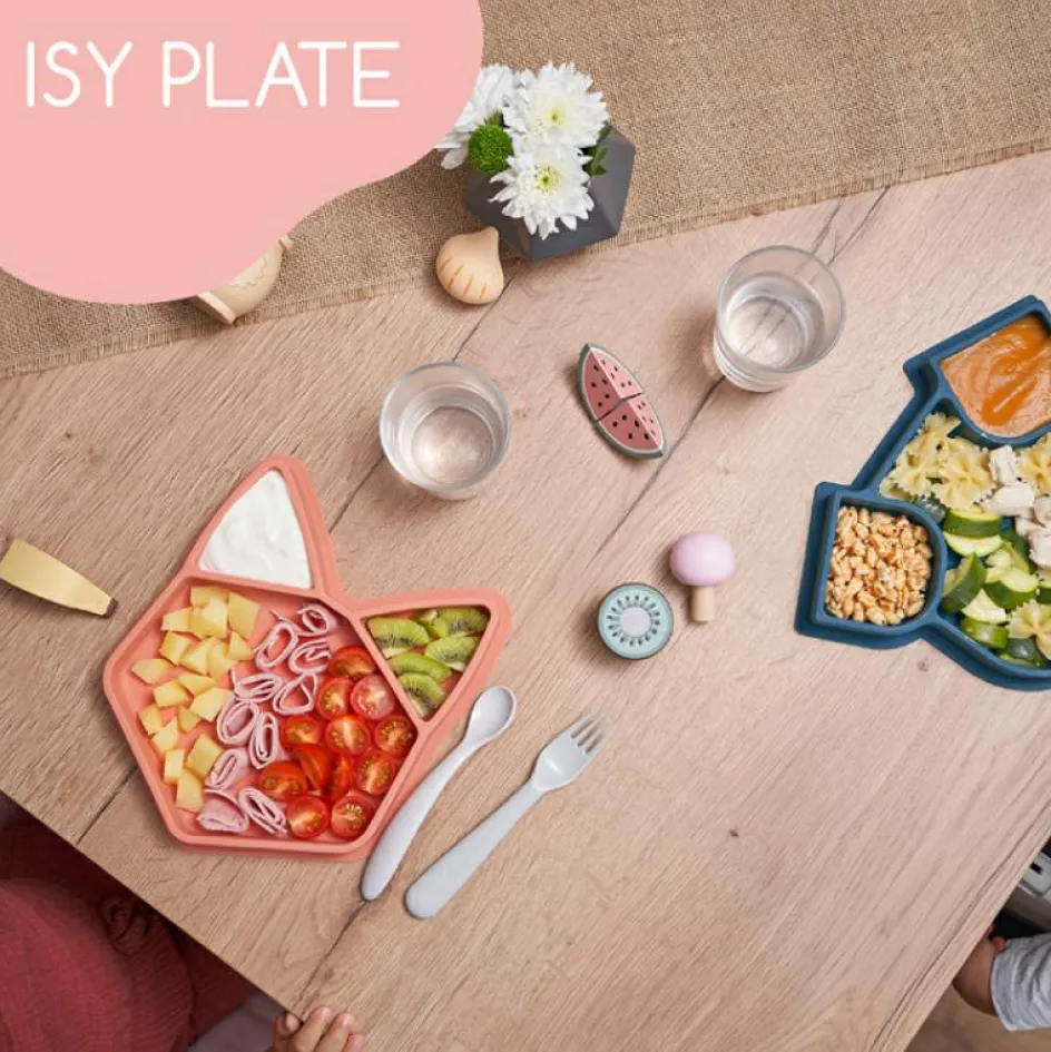 Assiette à compartiments antidérapante Isy renard|Babymoov New