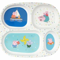Assiette à compartiments bébé Peppa Pig|Petit Jour Paris Discount