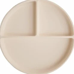 Assiette à compartiments en silicone avec ventouse Shifting Sand|Mushie Online