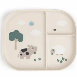 Best Done by Deer Assiette à compartiments Foodie Tiny farm Sable