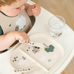 Best Done by Deer Assiette à compartiments Foodie Tiny farm Sable