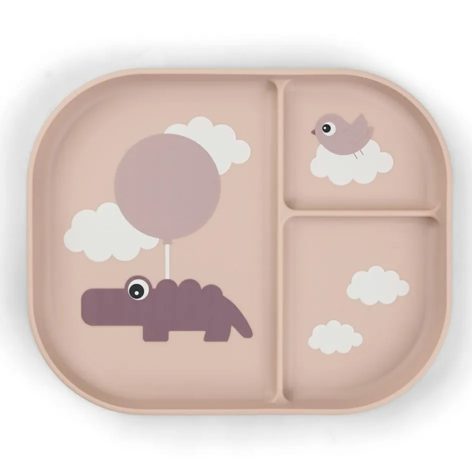 Clearance Done by Deer Assiette à compartiments Happy clouds Rose