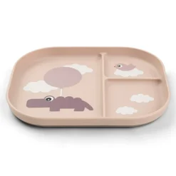 Clearance Done by Deer Assiette à compartiments Happy clouds Rose