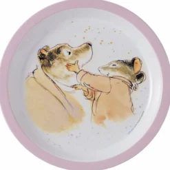 Assiette bébé ernest et célestine rose|Petit Jour Paris