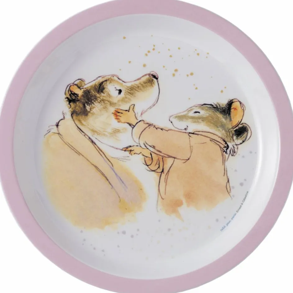 Assiette bébé ernest et célestine rose|Petit Jour Paris