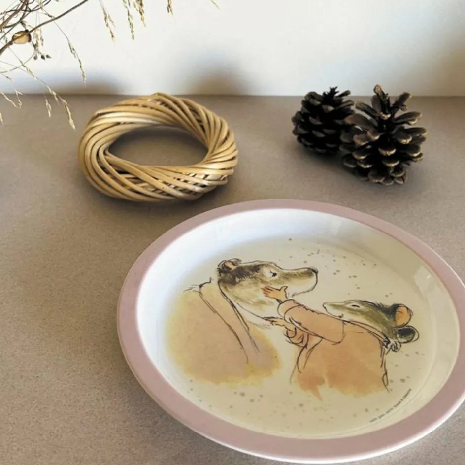 Assiette bébé ernest et célestine rose|Petit Jour Paris