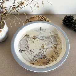 Assiette bébé Ernest et Célestine bleu|Petit Jour Paris